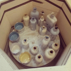 work in the kiln finished